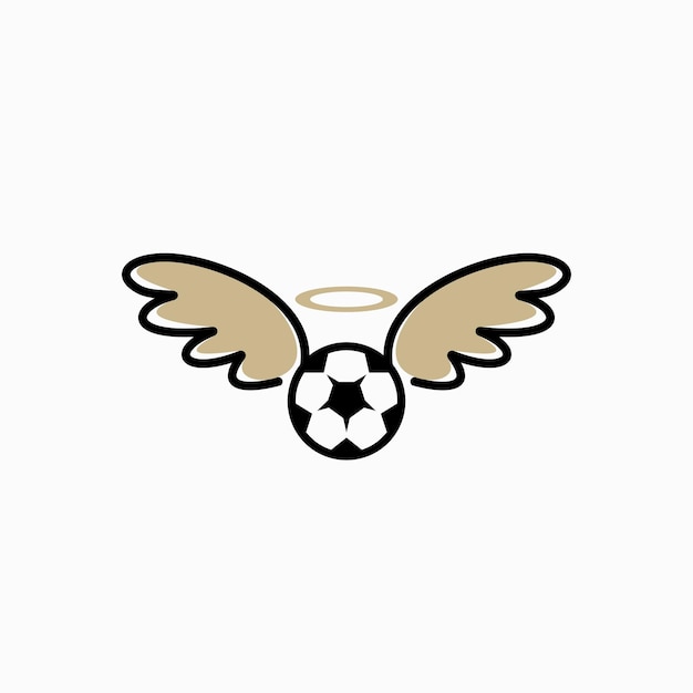 Крылья мяч логотип вектор значок иллюстрации
