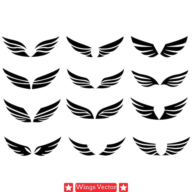 Vector wings of freedom detailed vector designs for artistic expression