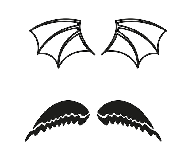 Vector wings icons collection