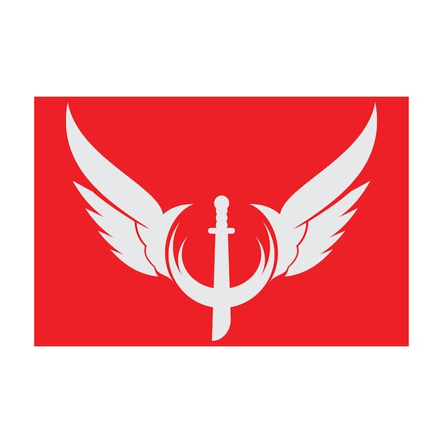 Logo dell'icona del design dell'illustrazione delle ali
