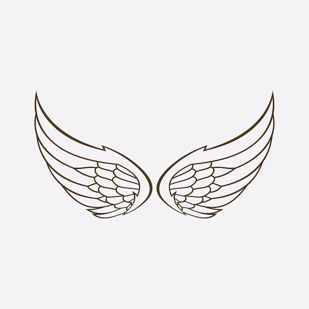 Wings illustration design icon logo