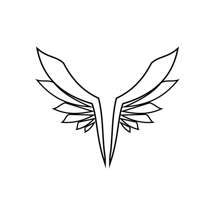 Vector wings illustration design icon logo