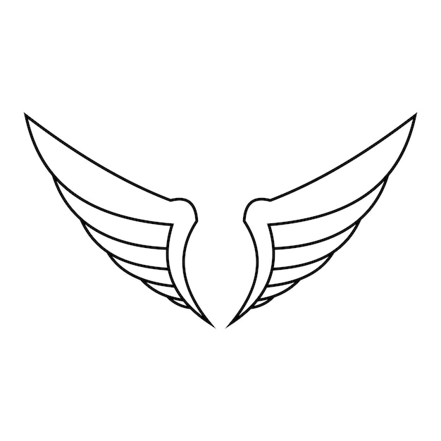 Wings illustration design icon logo