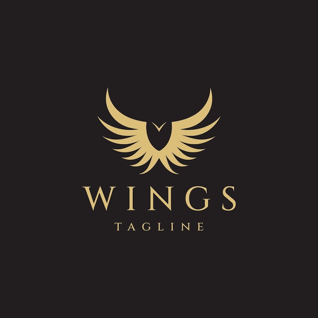 Wings logo design vector illustration