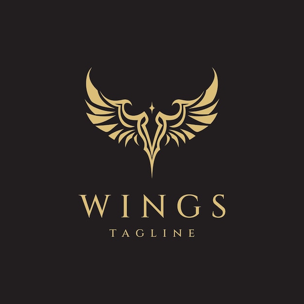 Wings logo design vector illustration