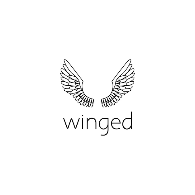 Wings logo graphic design concept