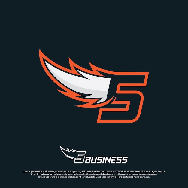 Wings-logo met letter s-illustratieontwerp wings-badges esport-logo met eenvoudige stijl