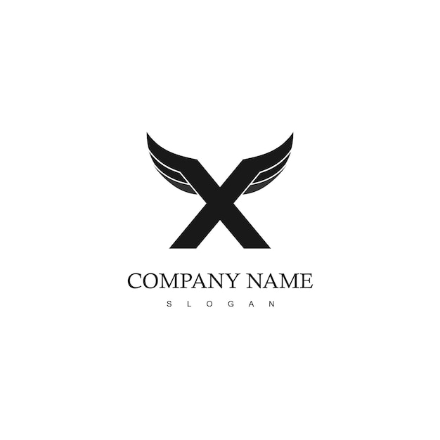 Wings-logo met x-initiaal