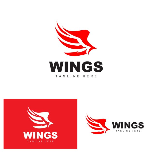 Wings Logo Phoenix Logo Bird Wing Vector Template Illustration Wing Brand Design