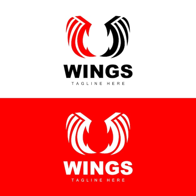 Wings Logo Phoenix Logo Bird Wing Vector Template Illustration Wing Brand Design