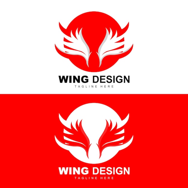 Wings Logo Phoenix Logo Bird Wing Vector Template Illustration Wing Brand Design