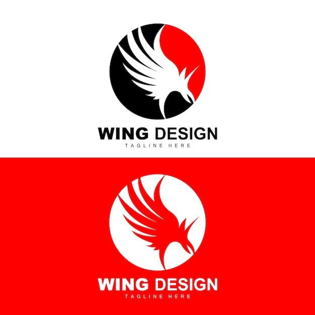 Wings Logo Phoenix Logo Bird Wing Vector Template Illustration Wing Brand Design