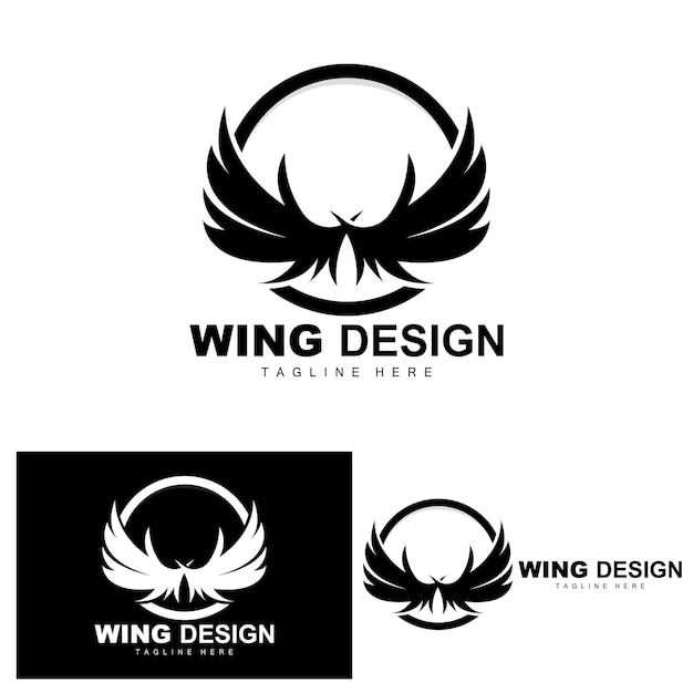 Wings Logo Phoenix Logo Bird Wing Vector Template Illustration Wing Brand Design