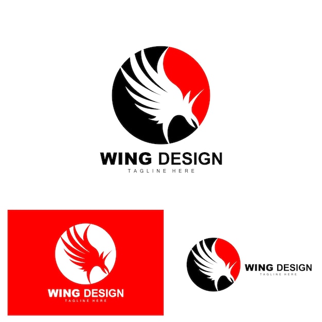 Wings Logo Phoenix Logo Bird Wing Vector Template Illustration Wing Brand Design