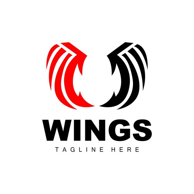 Wings logo phoenix logo bird wing vector template illustration wing brand design