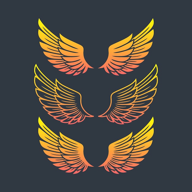 Wings logo template