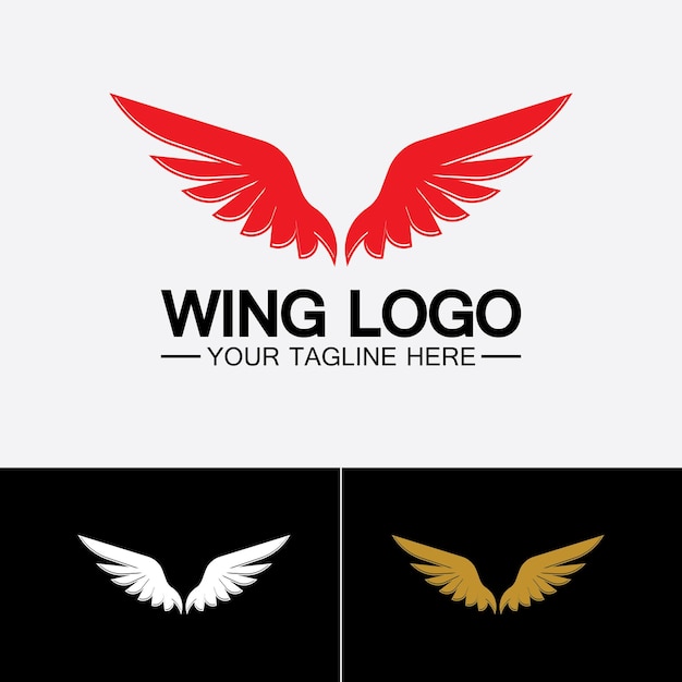 Wings logo vector icon symbol illustration design template