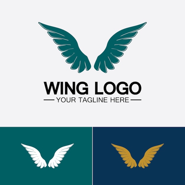 Wings logo vector icon symbol illustration design template