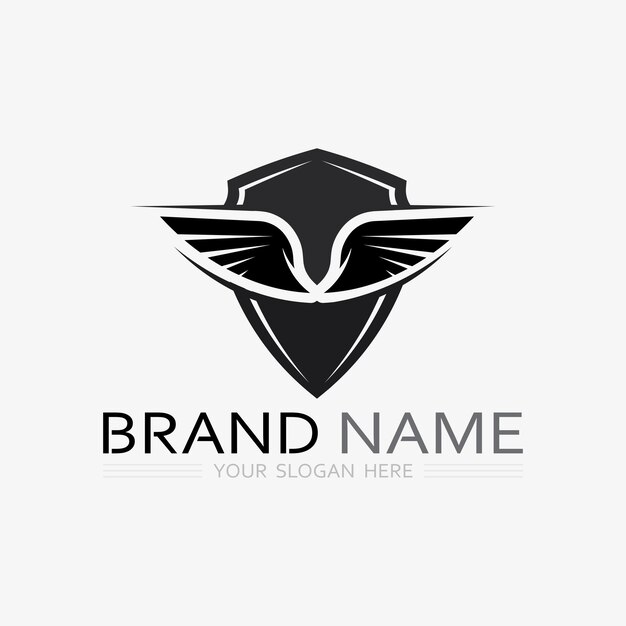 Vector wings logo vector icon symbol illustration design template