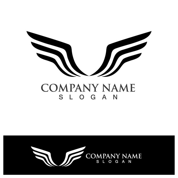 Wings logo vector icon symbol illustration design template