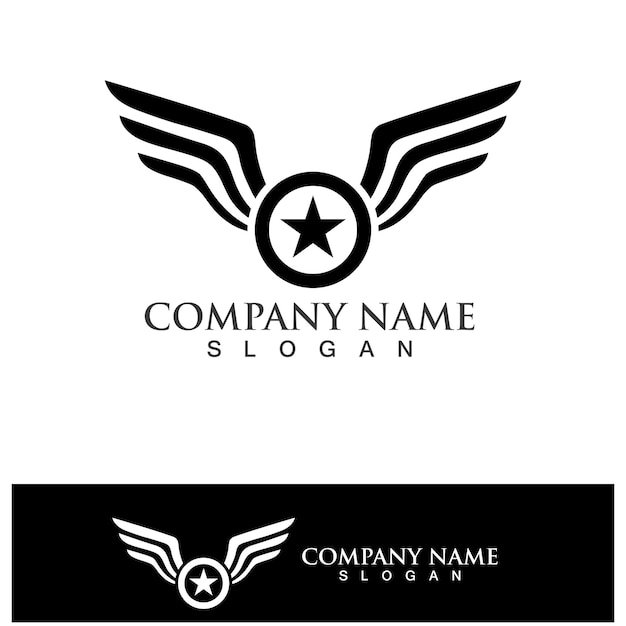 Wings logo vector icon symbol illustration design template