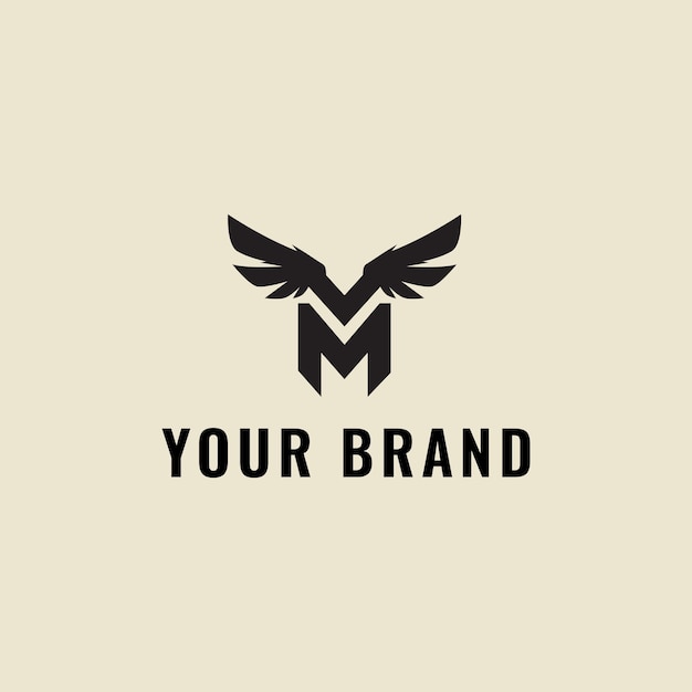 Wings vintage logo design vector graphic illustration symbols icon