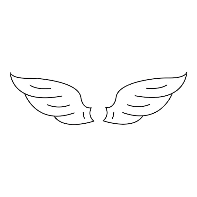 wings on white background.