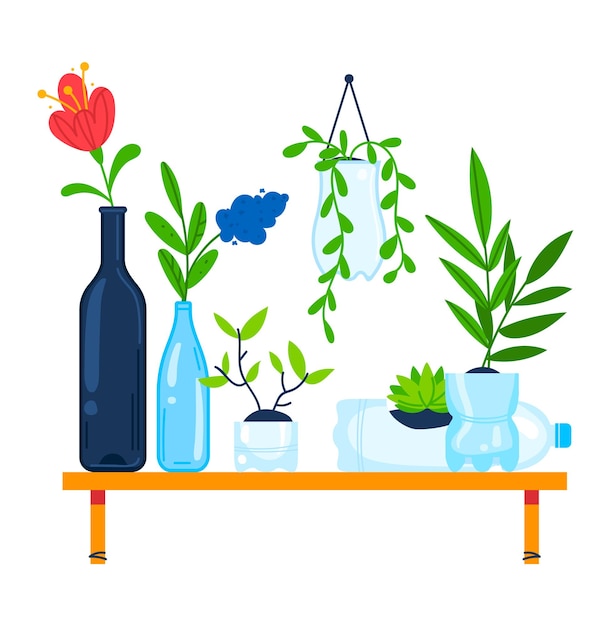 Winkel handel bloemen boeket bloemist geïsoleerd op wit permanente detailhandel kleine verkoop ontwerp cartoon stijl vectorillustratie