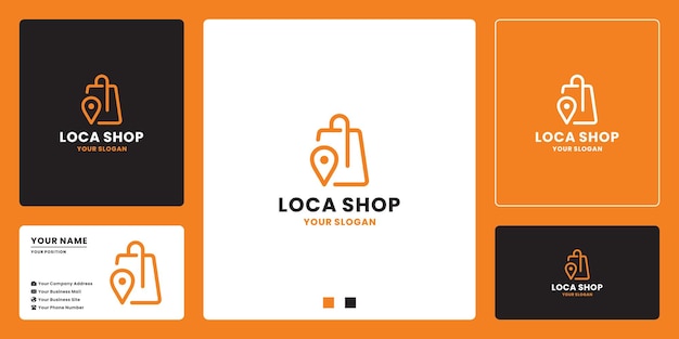 Winkel markt locatie logo ontwerp