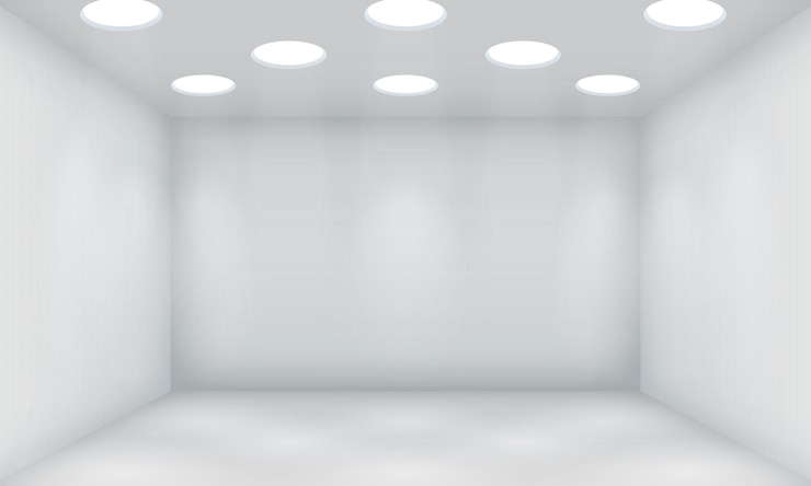 Vector winkel verlicht door ledlampen realistische 3d-illustratie