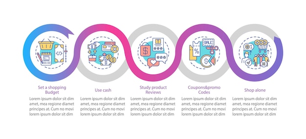 Winkelen adviezen infographic sjabloon