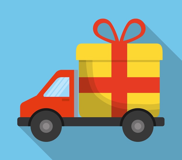 winkelen online vrachtwagen cadeau winkel markt pictogram