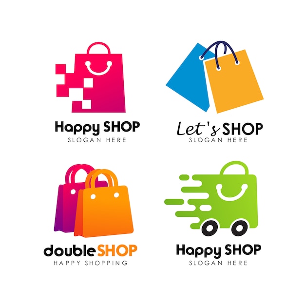 Winkelen winkel logo ontwerp vector