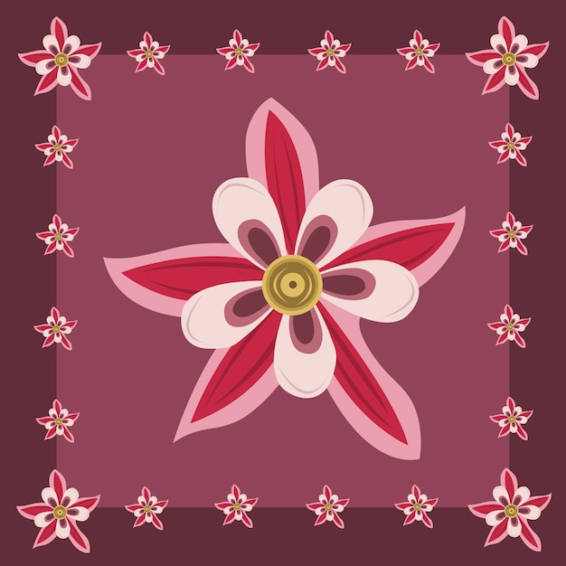 Winky double red white flower wallpaper and background