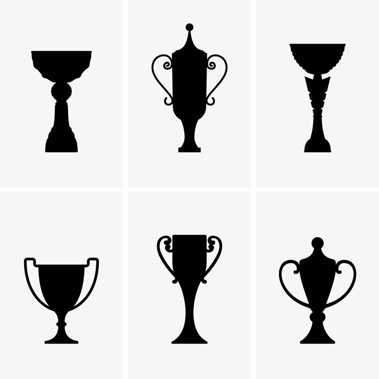 Vector winnaar bekers