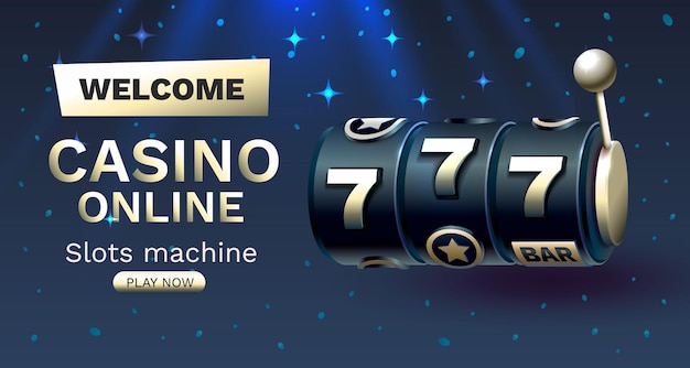 Winnaar casino slots geluk 777 win banner vector