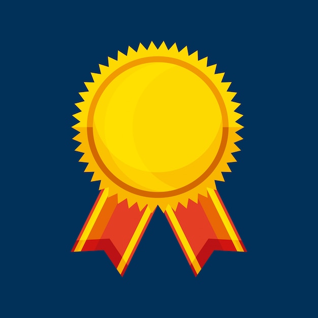 Winnaar medaille geïsoleerde pictogram