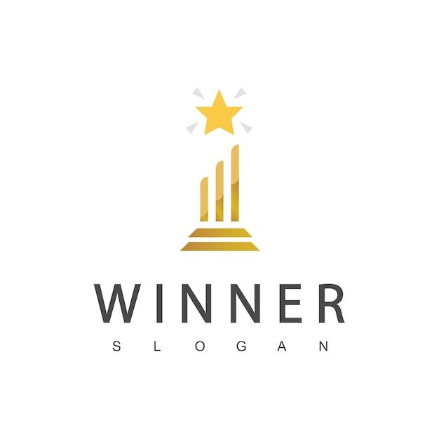 Winnaar trofee Logo sjabloon leiderschap en competitie Award pictogram