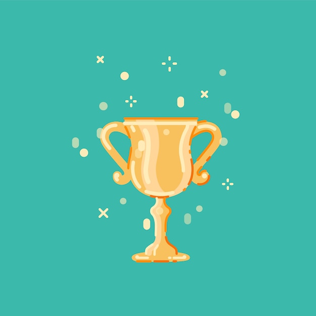 Winner cup flat design