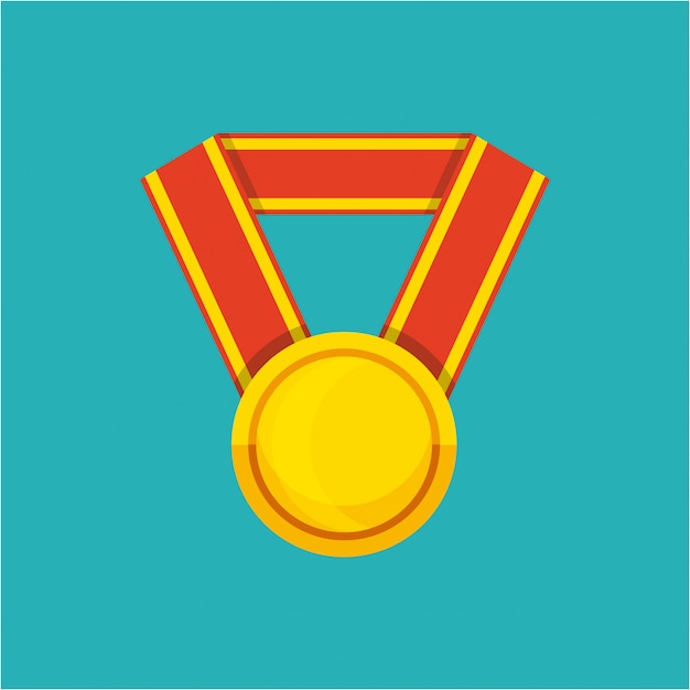 Winner medal isolated icon