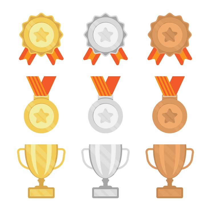 Vector winner medal vector