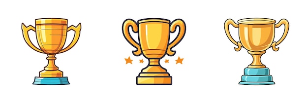 Winner's cup cartoon icon Vector illustration