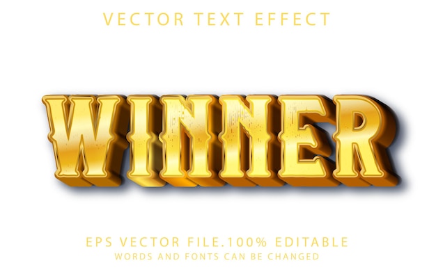 winner text effect template