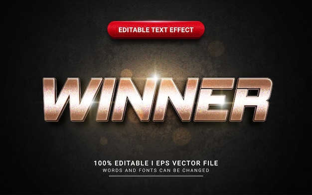 Winner text effect