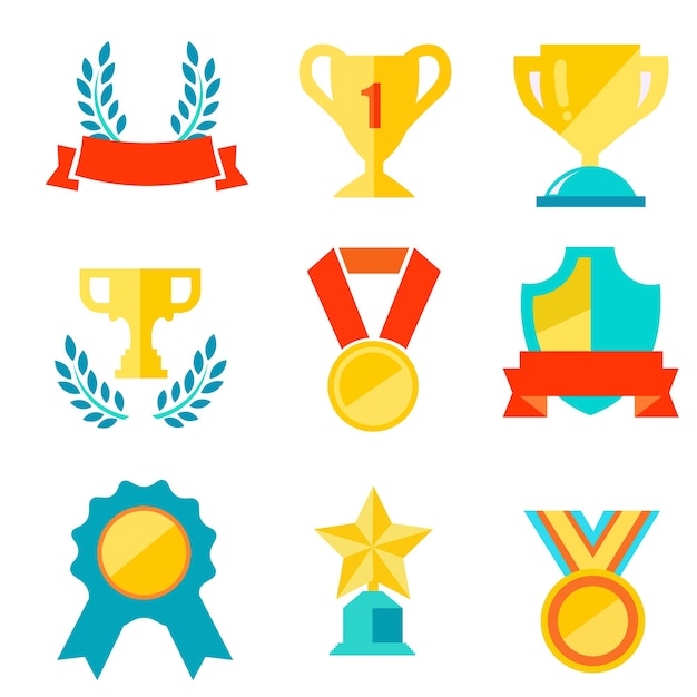 Winner Trophy set vector