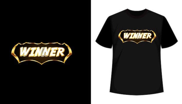 Дизайн футболки с типографикой победителя