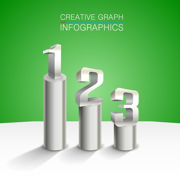 Grafico 3d di informazioni sul podio dei vincitori. illustrazione vettoriale