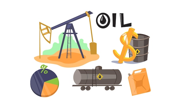 Winning en verwerking van olieproductie en transport van olie- en benzinevector