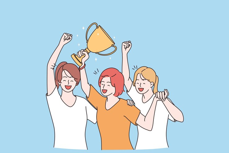 Vector 우승 성공 축하 승리 개념