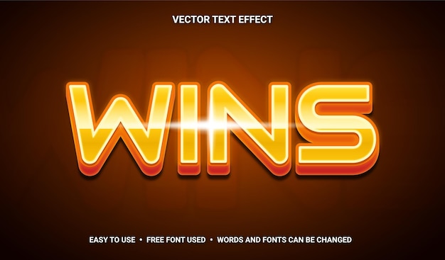 Wins Editable Text Effect